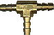 1/4" BRASS TEE